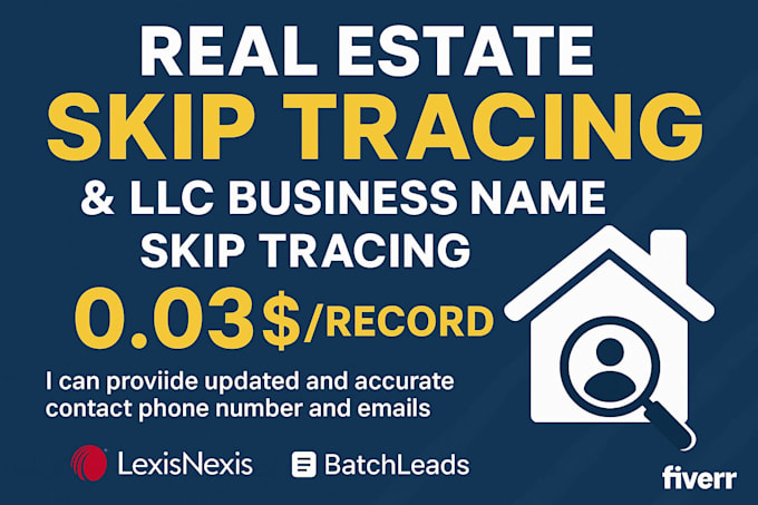 provide llc skip tracing and bulk skip tracing service