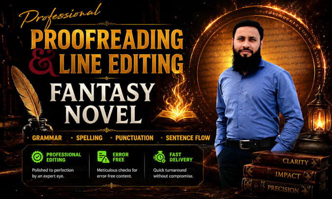proofread and line edit your fantasy novel