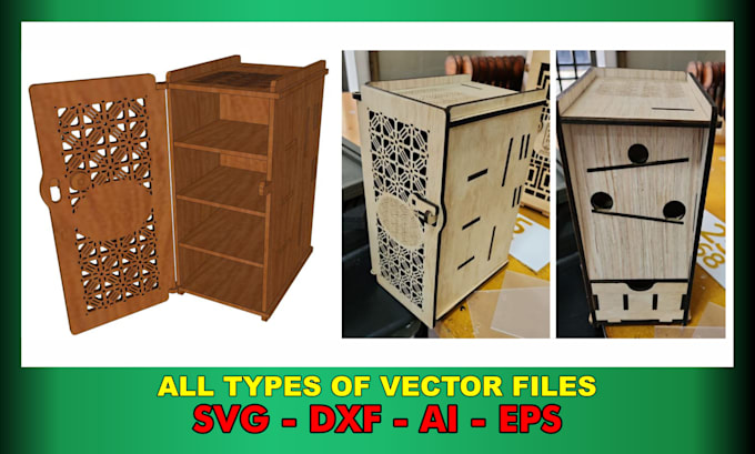 create dxf and svg files for laser cut projects
