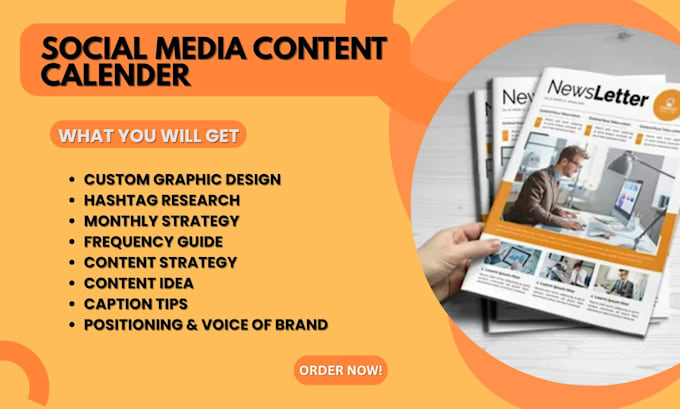 create a social media marketing content calender or content planer