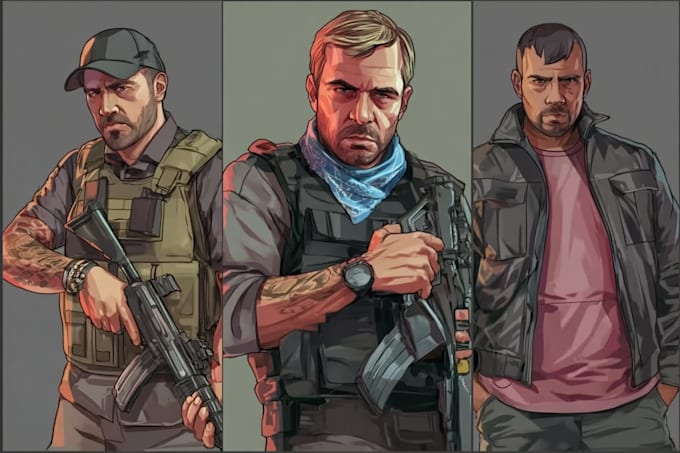 draw your character in semi realism style