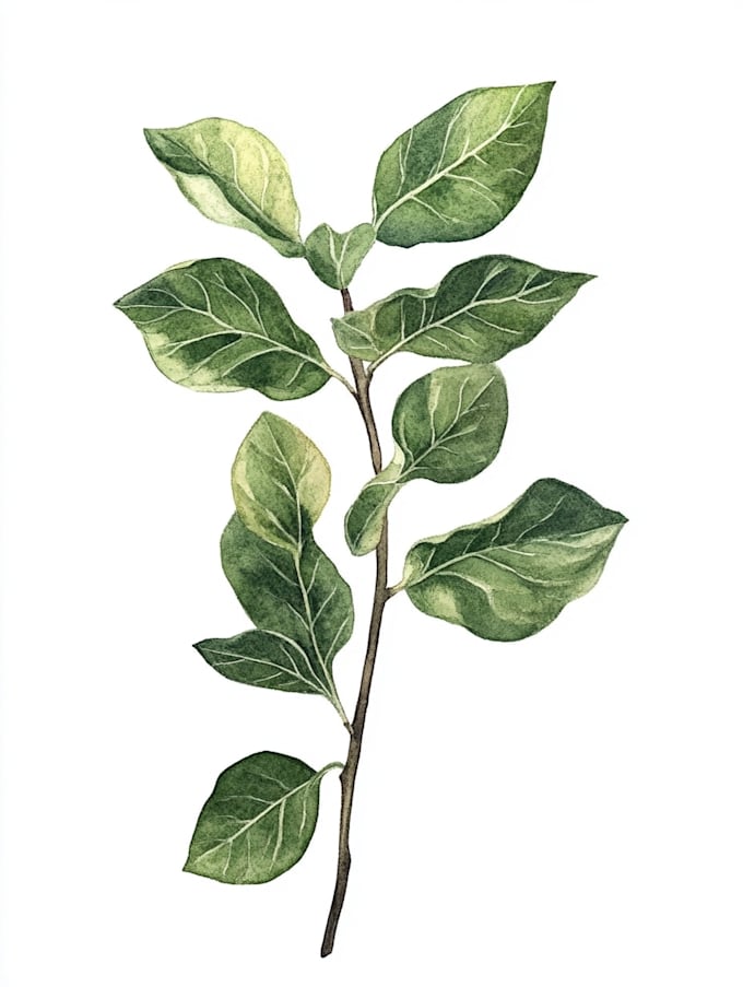 draw a realistic botanical illustration
