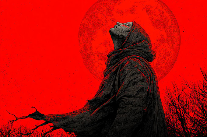 create dark art illustration