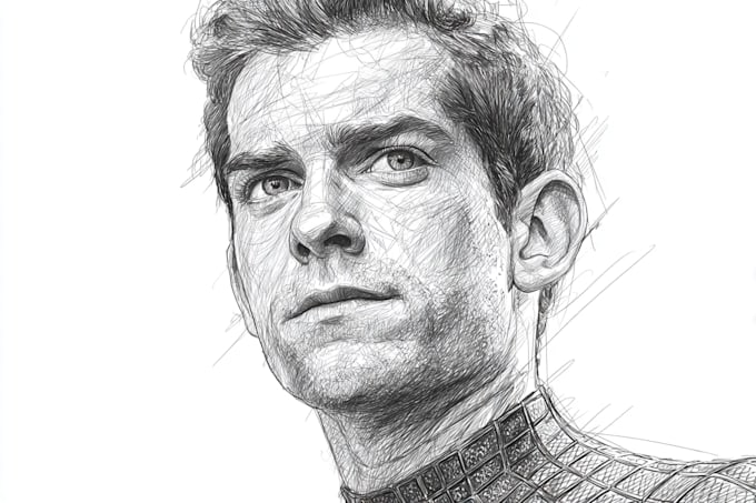 do super hero portrait sketch art