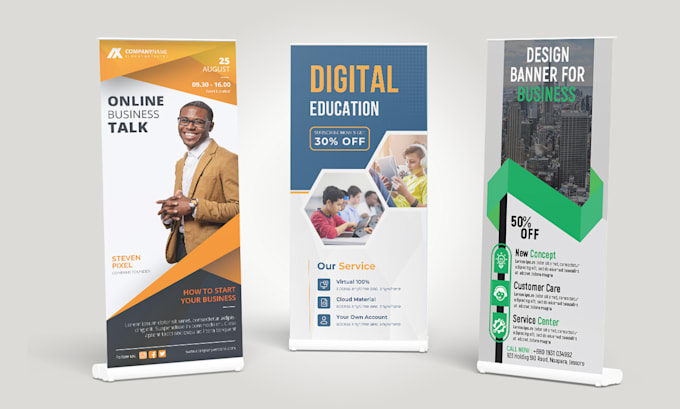 design roll up, retractable banner, and sign within 6 hours