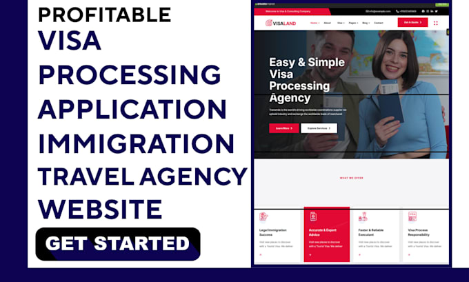 design immigration travel visa processing visa application website