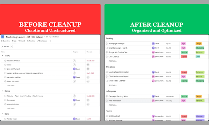 fix clickup or asana workflow issues fast