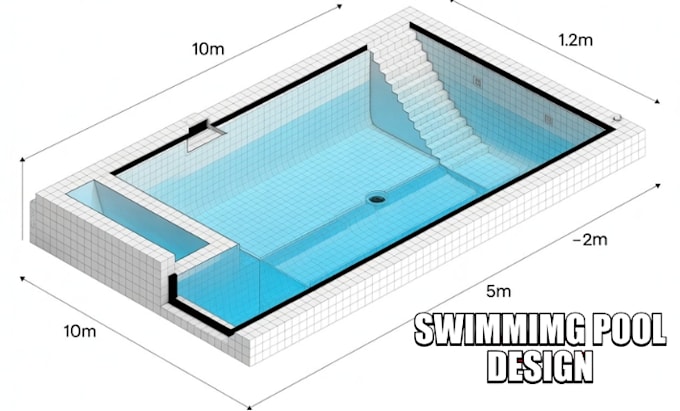 Design a modern and clean swimming pool, garden, backyard ,patio and ...