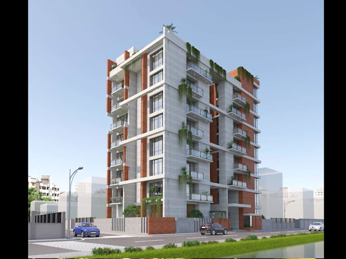 architectural rendering interior, exterior