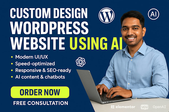 build a custom wordpress website with ai
