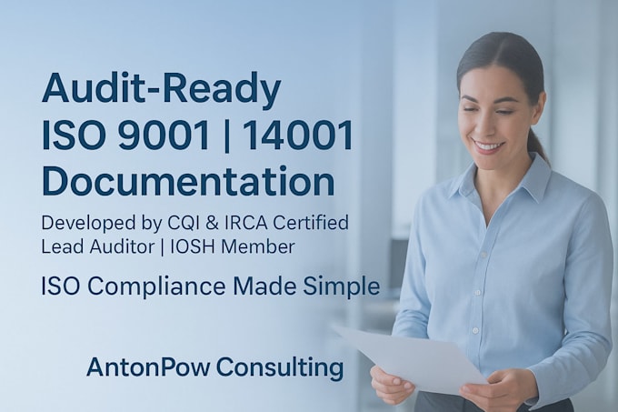 write you an iso9001 quality manual
