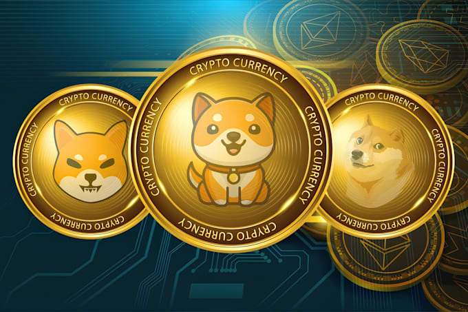 make 3d crypto, meme, gold, cryptocurrency, token, bitcoin logo