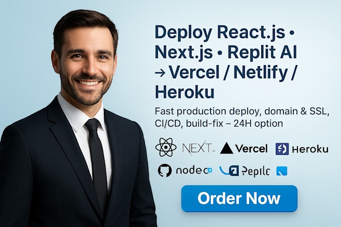 deploy react, nextjs, replit, v0, lovable ai to vercel , netlify, heroku, azure