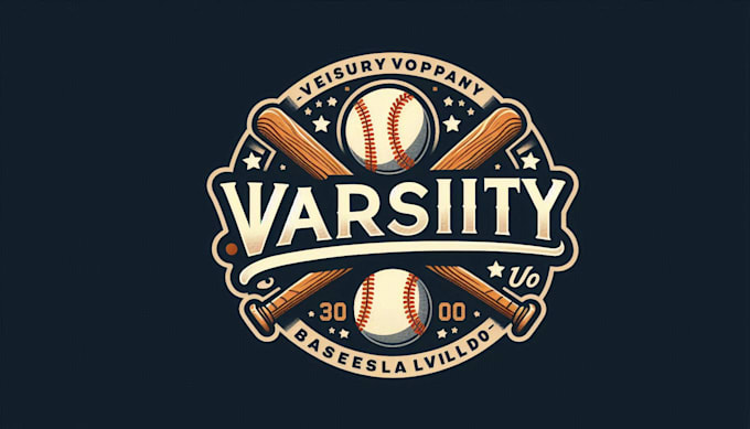 design a varsity, baseball styled logo for commercial use