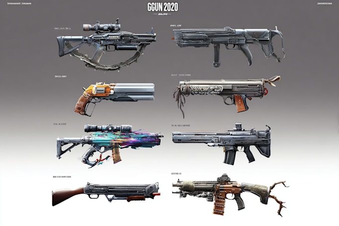 Create weapon design ,assets and concept art for your games by ...