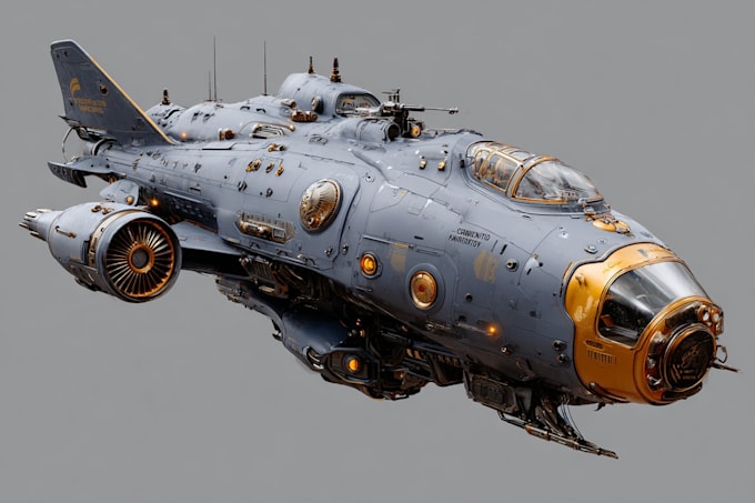 design spaceship, sci fi illustration and sci fi art