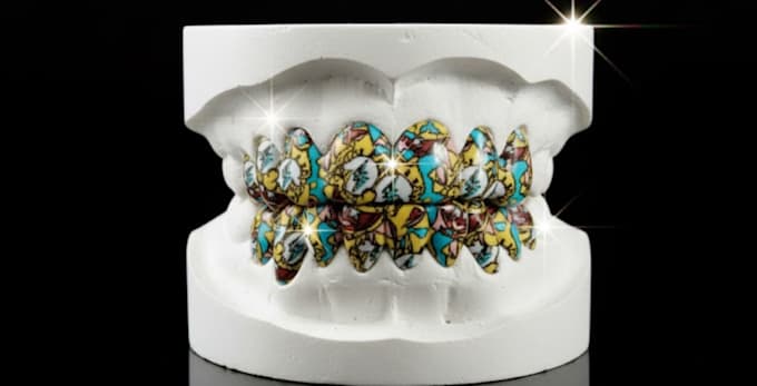 Do 3d cad diamond iced out rapper teeth design, hip hop bling,dental ...