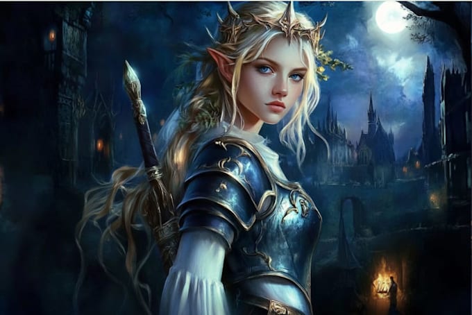 draw a fantasy character portrait for you