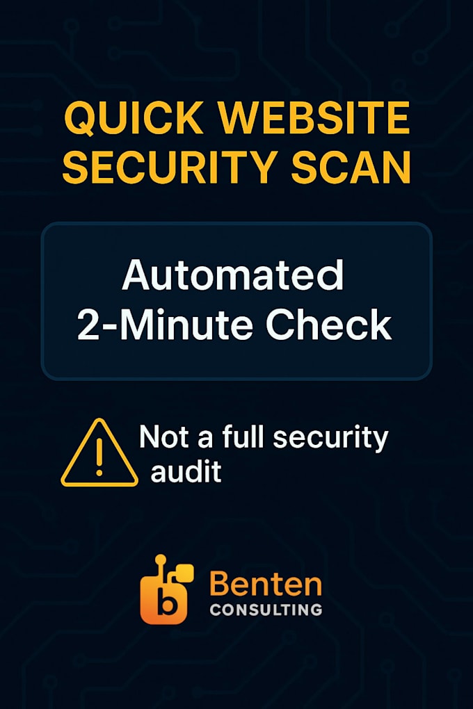 do a quick website security scan