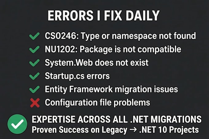 fix and get your abandoned dotnet application running again
