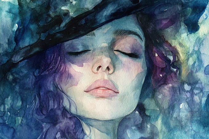 do watercolour portrait illustration