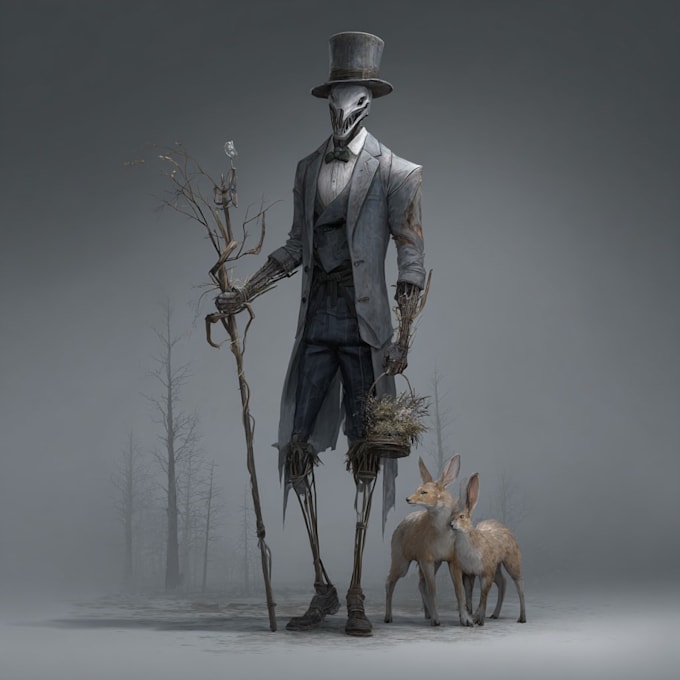 design spooky horror characters and nightmare creatures