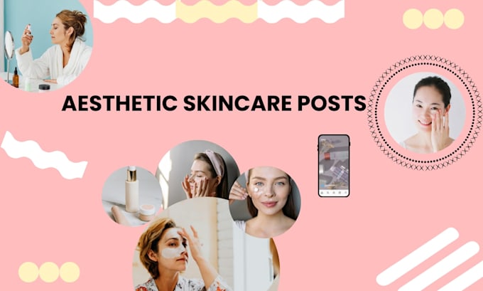 design aesthetic skincare canva posts
