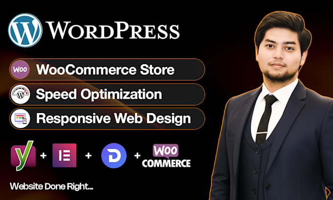 design responsive wordpress website and landing page with elementor pro
