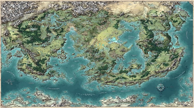 fantasy map design map illustration fantasy map