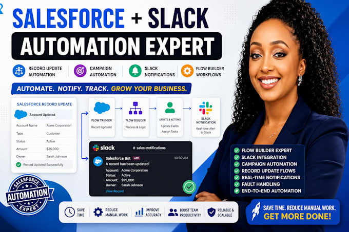 integrate slack salesforce campaign flow builder record update notification