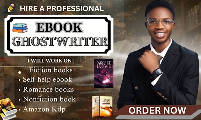 ghostwrite your romantasy novel and fantasy romance fiction book ghostwriter
