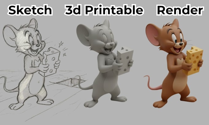 convert 2d image to 3d stl, step file, 2d to 3d printable model, 3d printing