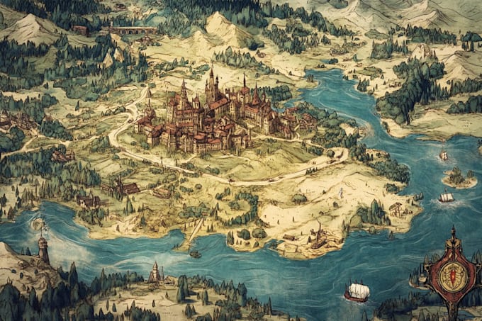 fantasy map design map illustration fantasy map
