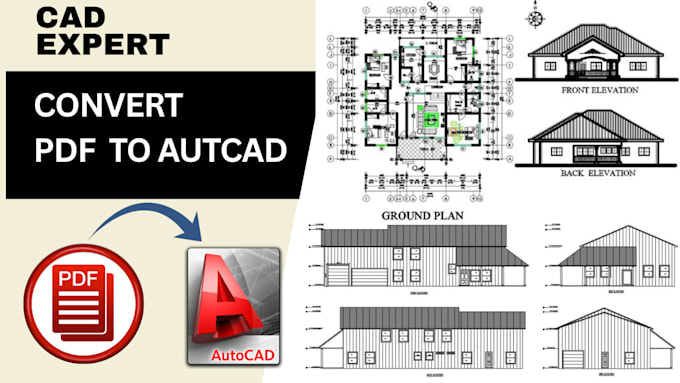 convert pdf and image to autocad or dwg or cad file