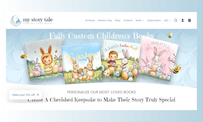 build modern book author website, children website, wix, ebook author website