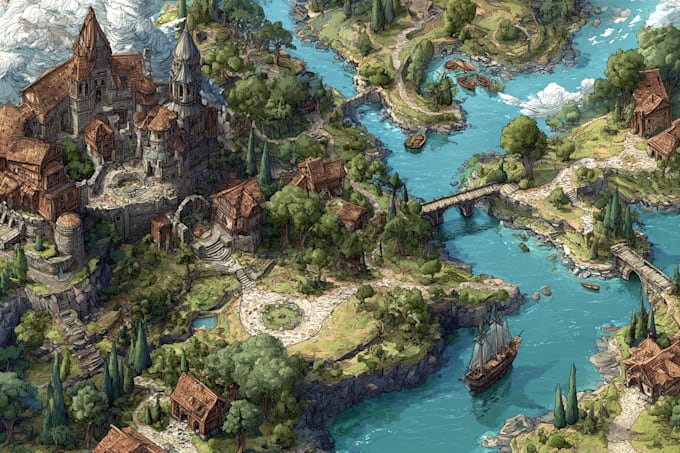 Draw high quality professional fantasy map for dnd campaign ...