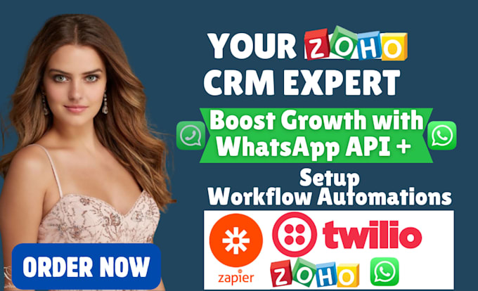 integrate whatsapp api with zoho CRM automation  webhook doubletick meta setup