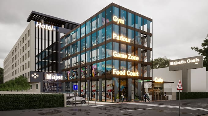 redesign hotel contemporary design,modern house rendering,front elevation design