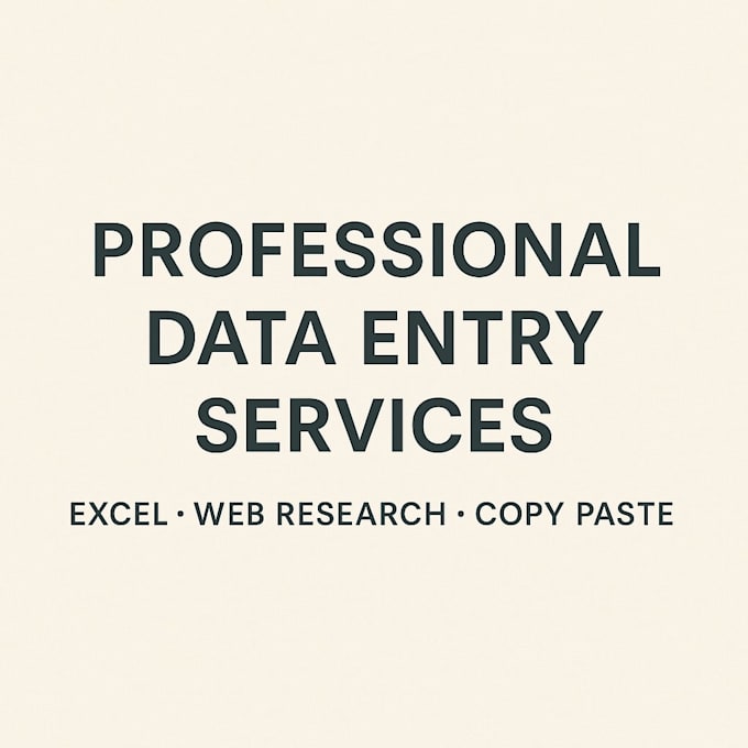 do data entry copy paste job web research I have 4 years experience