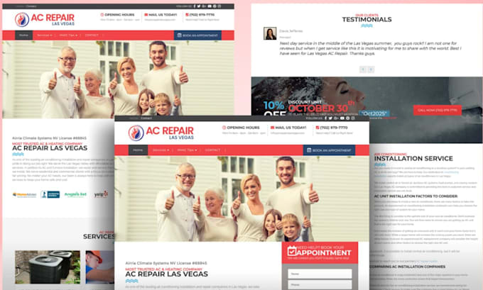 Design and develop high converting hvac, roofing, plumbing and ...