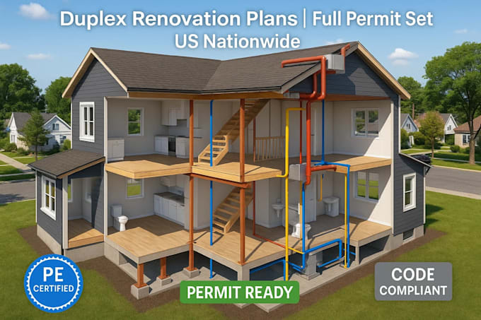prepare renovation plans with full mep and structural layout