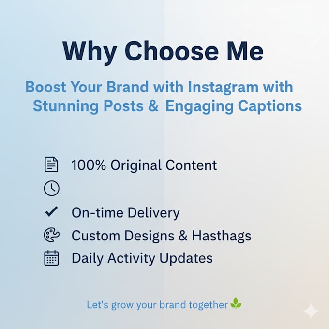 Create 5 engaging instagram posts with catchy captions for your ...