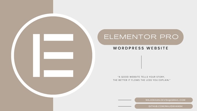design and build a modern wordpress website with elementor pro