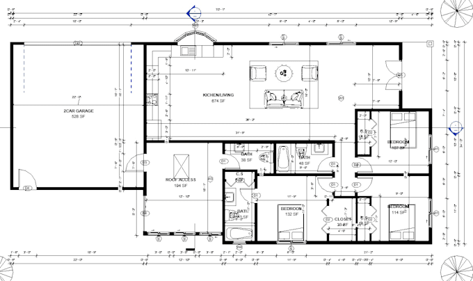 do autocad, revit 2d architectural floor plan drawing, elevation, site plan, 3d