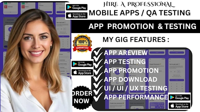 do QA testing,app testing, website testing, and ios app review