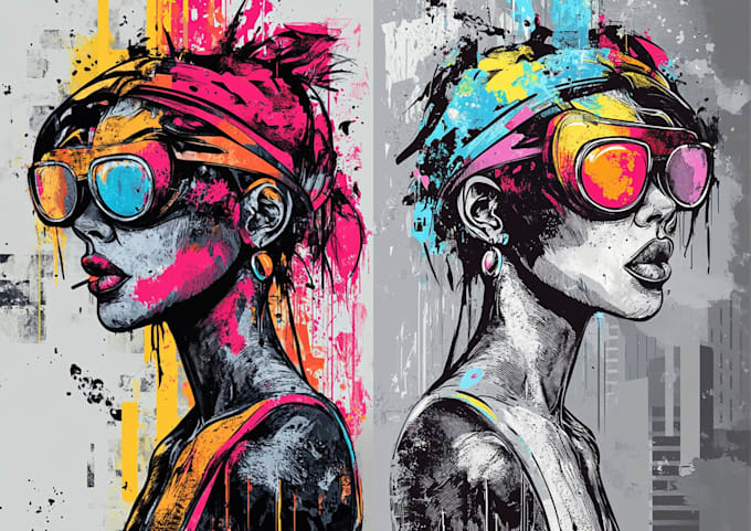 make multi layer stencil illustration for wall spray