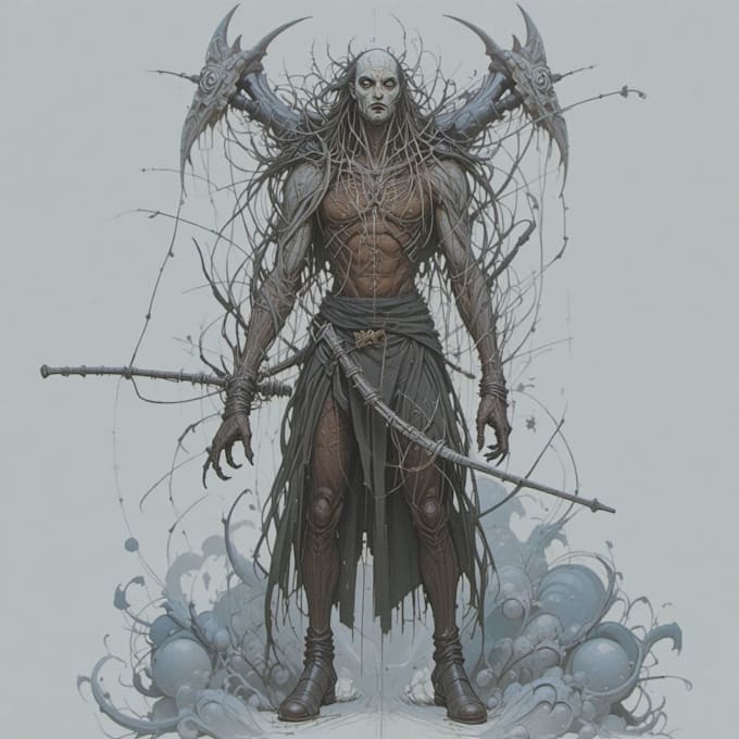make a dark horror and fantasy horror character