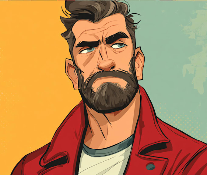 drawing cartoon vector portrait
