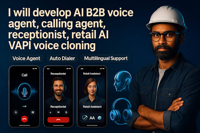 Build ai b2b voice receptionist calling agent, ai vapi retail, sales ...