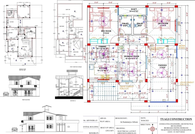 Draw architectural design electrical plan plumbing mep hvac floor plan ...